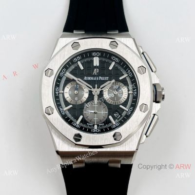 Best Copy Audemars Piguet Royal Oak Offshore Watch SS Black Rubber Strap